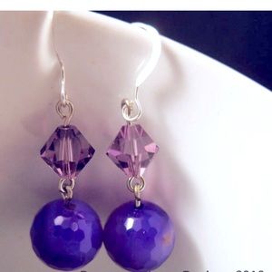 agate Swarovski earrings RLDesigns